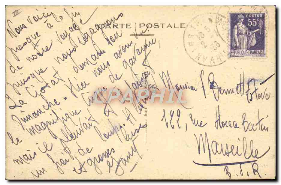 Environs d'Ax-les-Thermes — Le Refuge du Col de Puymorens — Édit. Carte Postale — Verso