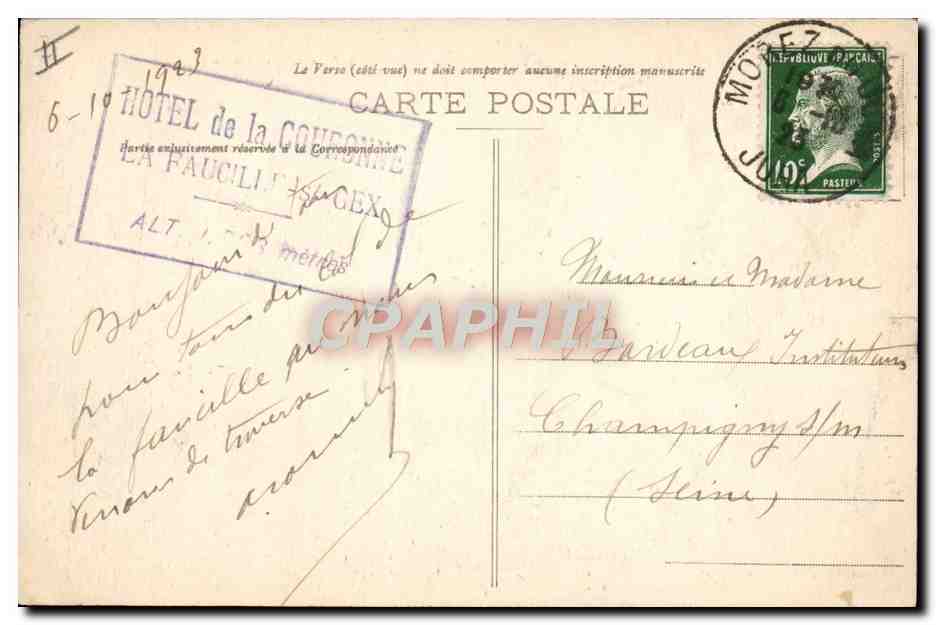 Route de Gex à la Fancille — Le Refuge et la Fontaine Napoléon (alt. 1049 m.) — Michaux, édit., Bellegarde (Déposé) — Reverso