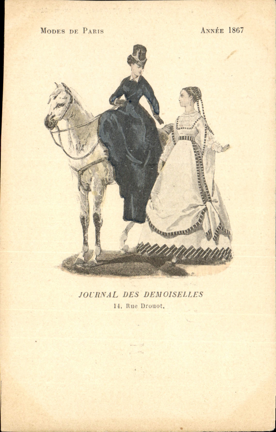 Modes de Paris — Année 1867 — Journal des Demoiselles, 14 Rue Drouot