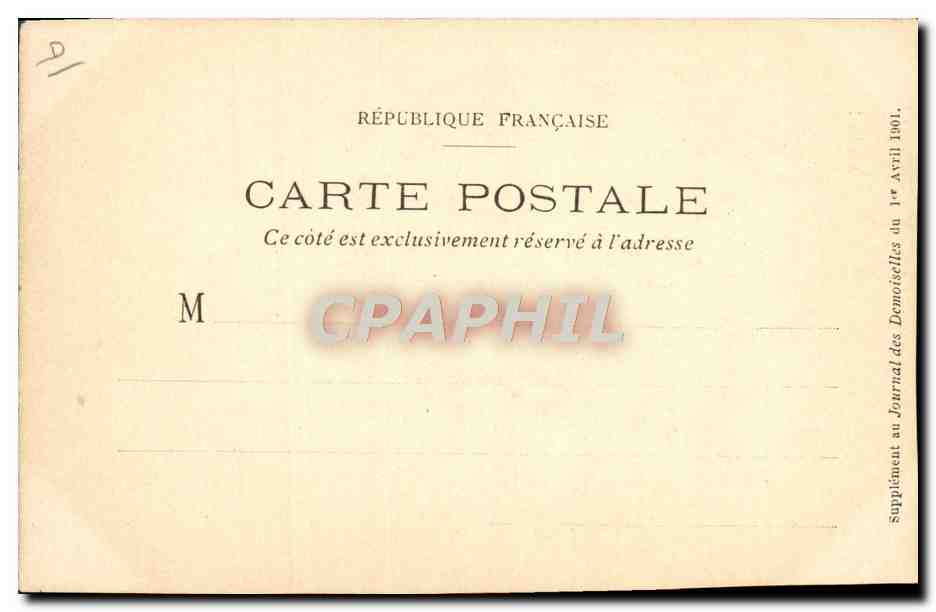 Modes de Paris — Année 1867 — Journal des Demoiselles, 14 Rue Drouot — Achterkant