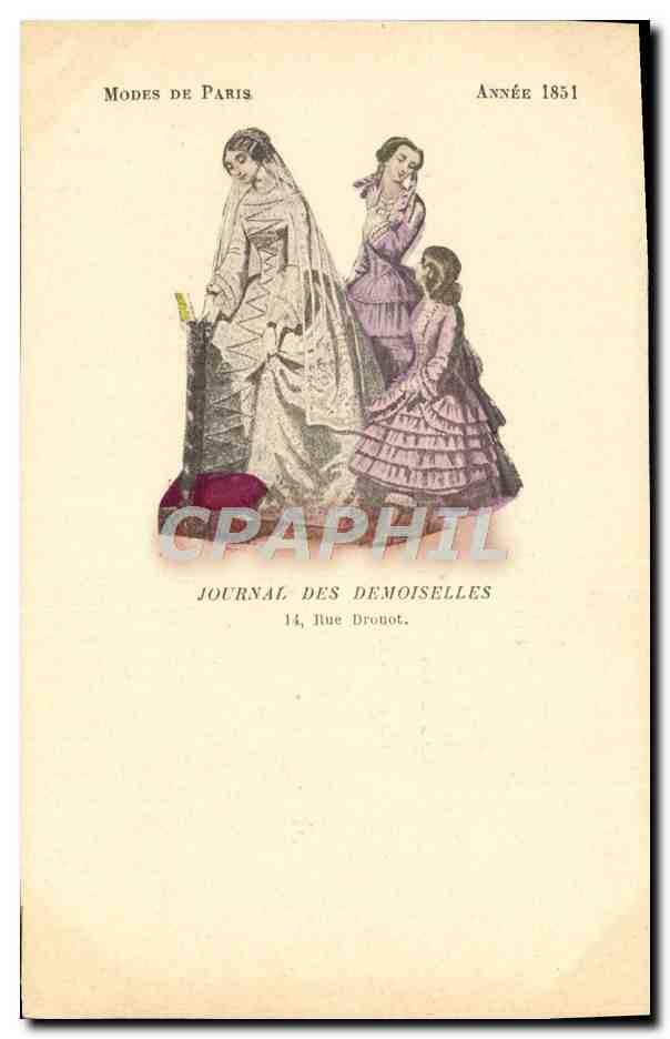 Modes de Paris — Année 1851 — Journal des Demoiselles, 14 Rue Drouot