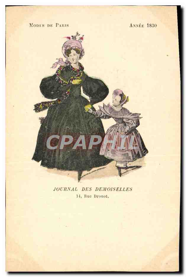 Modes de Paris — Année 1830 — Journal des Demoiselles, 14 Rue Dronot