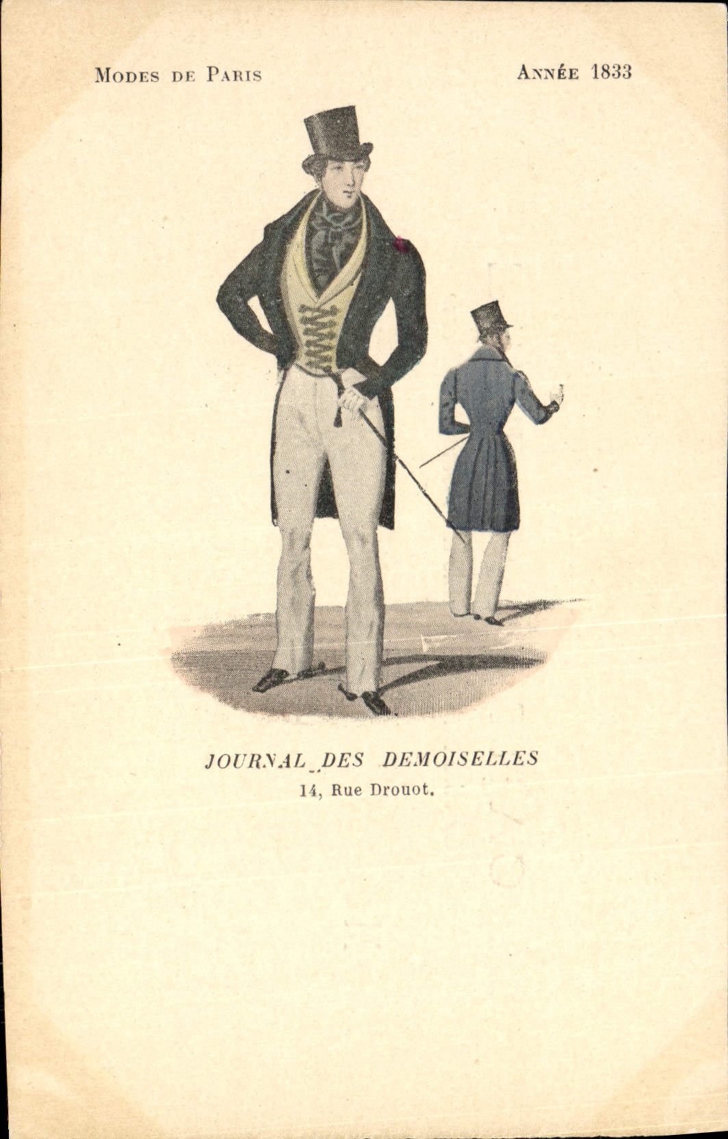 Modes de Paris — Année 1833 — Journal des Demoiselles, 14 Rue Drouot