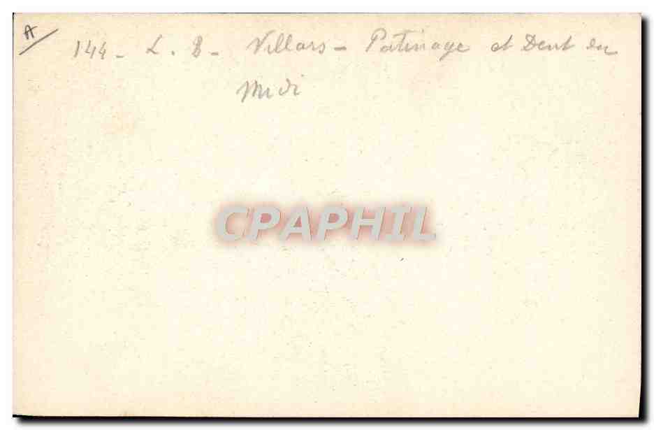 Villars - Patinage et Dent du Midi — L.B. éditeur — Verso