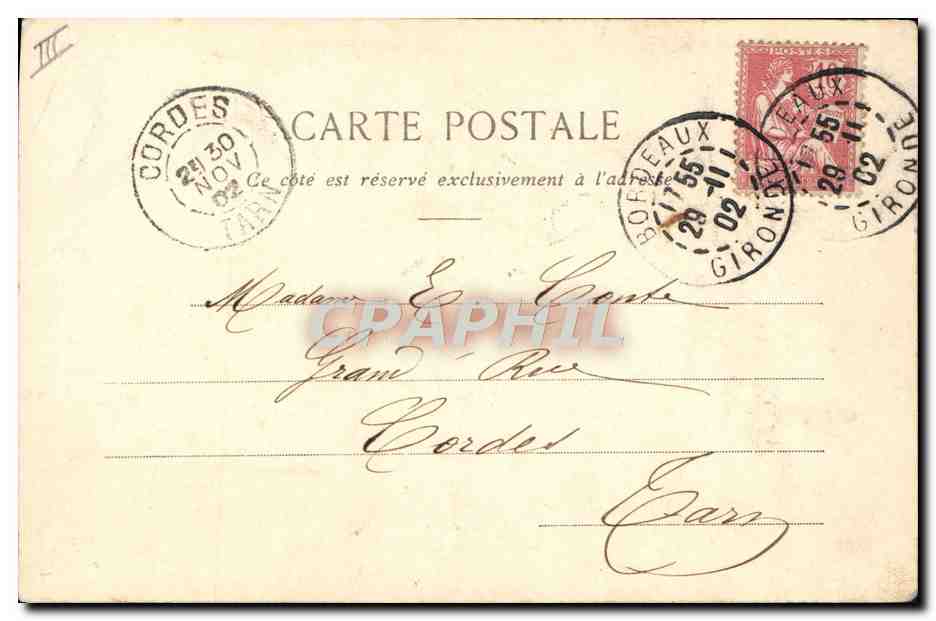 Fondary - Samstag, 29. August 1908 — Schlittschuhlauf-Szene — unbekannter Verlag — Rückseite
