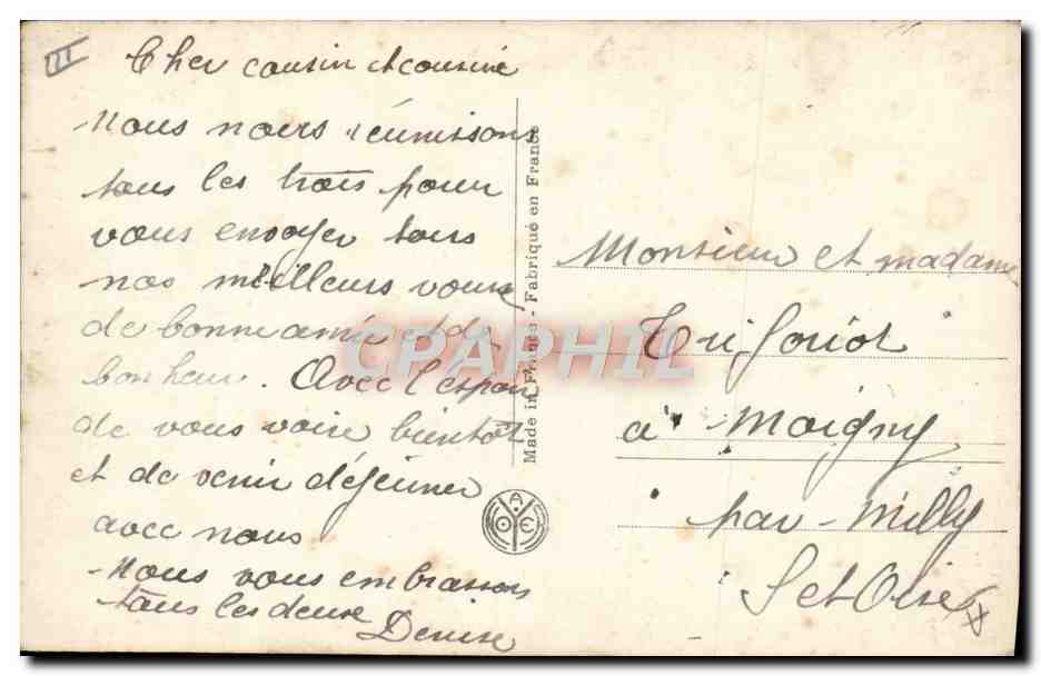 Skieurs en montagne — Bonne Année — Autounnay, n° 253, Paris — Verso