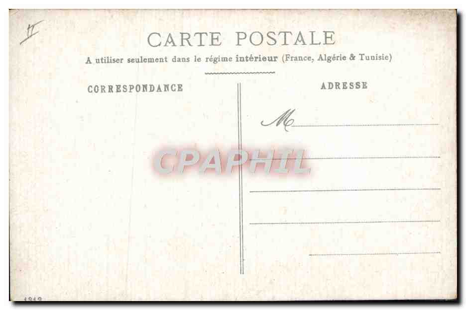 Femmes et enfants patinant — scène hivernale — carte postale française — Rückseite