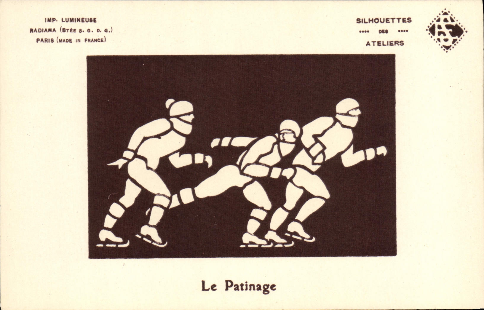 Eislaufen — Silhouetten aus den Ateliers Radiana — Paris (Made in France)