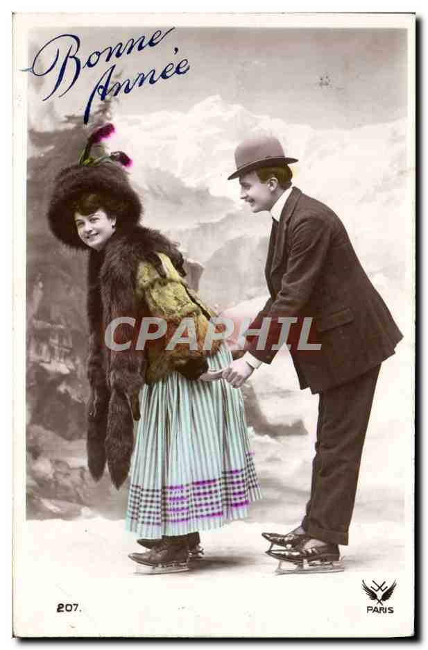 Eislaufpaar — Berglandschaft — Paris, n° 207