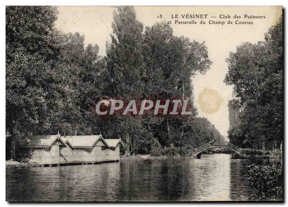 Le Vésinet — Eisschuhclub und Brücke über den Rennplatz