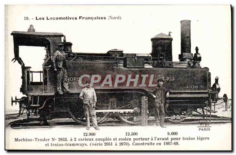 CPA Train Locomotive Machine Tender 2952 