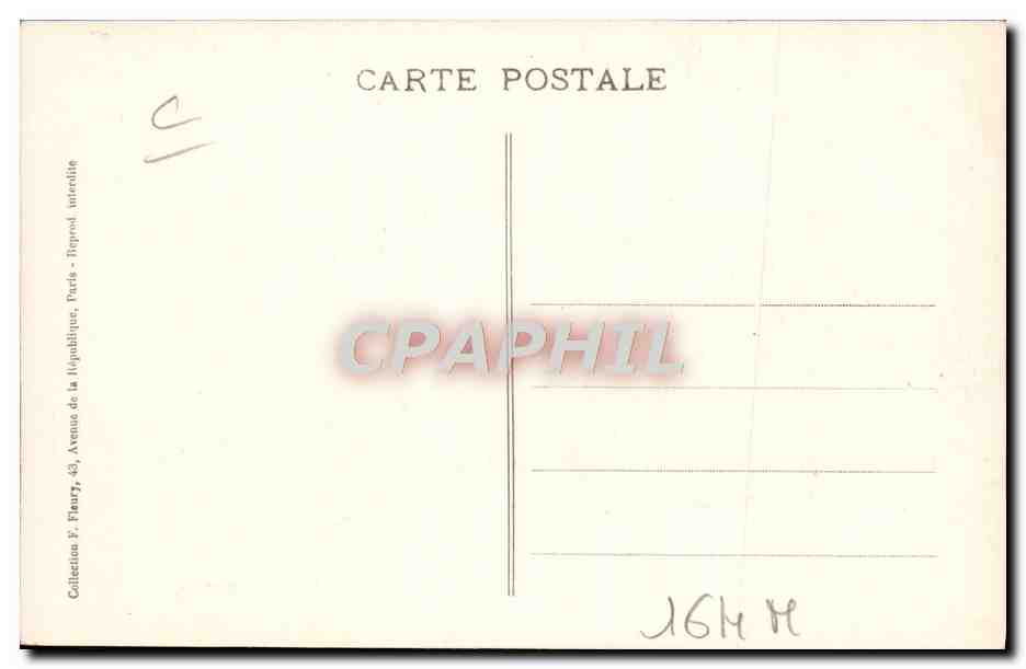 CPA Train Locomotive Machine 2 910 Type dit Outrance  — Verso