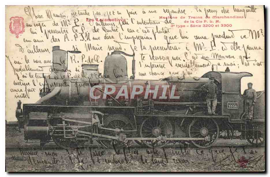 CPA Train Locomotive Machine de trains de marchandises