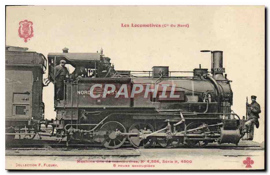 CPA Train Locomotive Machine dite de Manoeuvres 4 556 serie H 