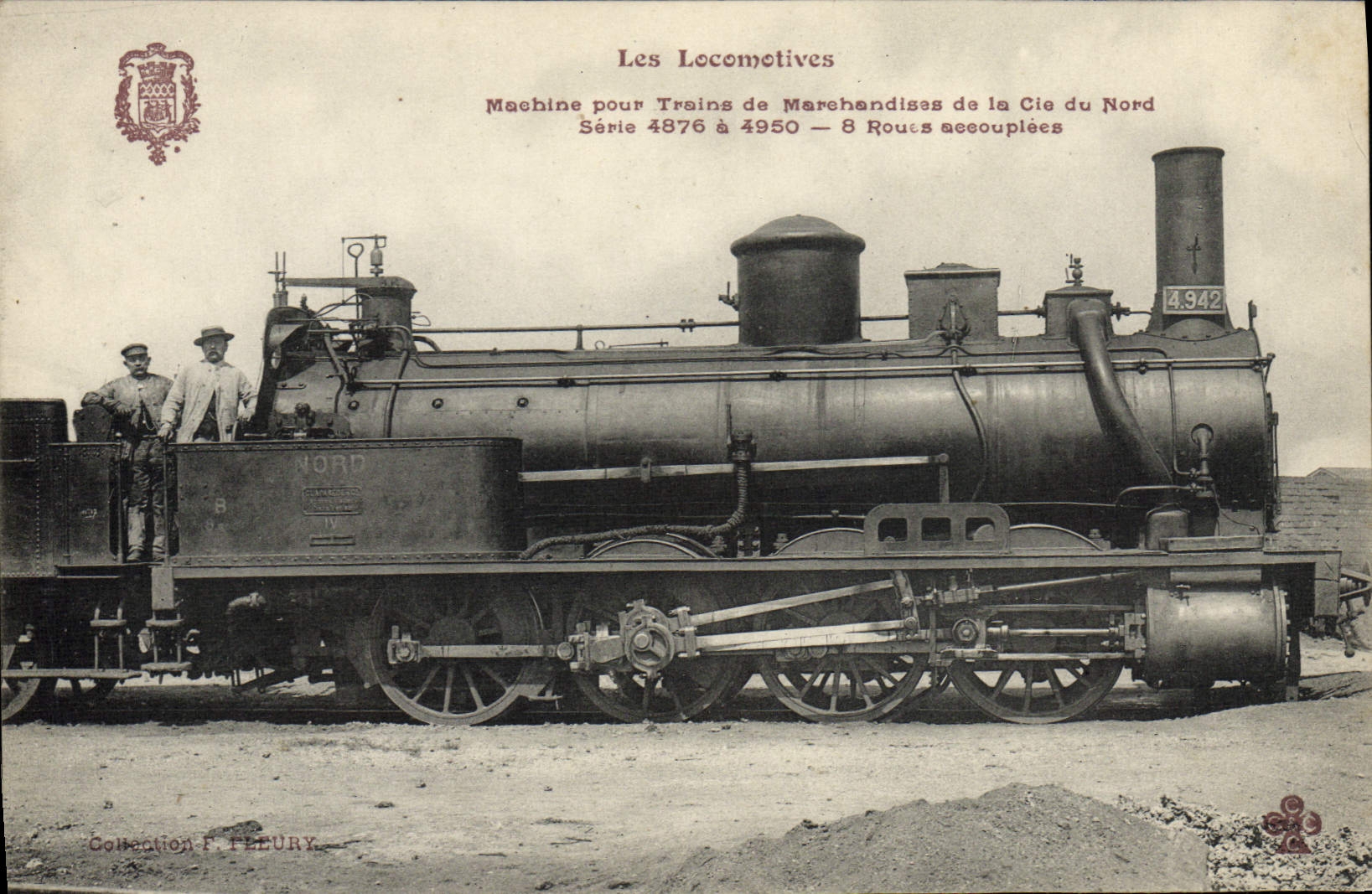 CPA Train Locomotive Machine pour trains de marchandises de la Cie du Nord 