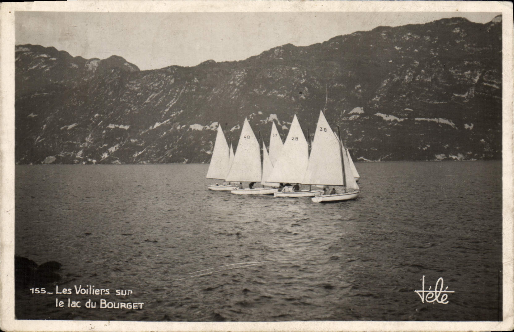 CPA Bateau Voilier Les voiliers sur le lac du Bourget 