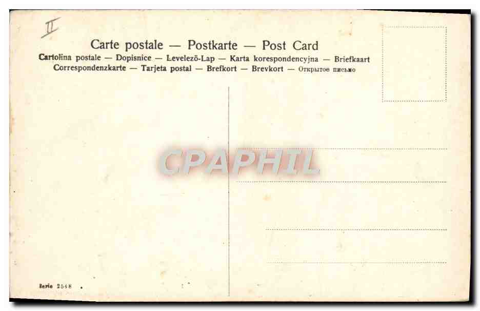 Segeln — Segelboot auf See — Verlag CPAPHIL, Serie 2648 — Rückseite