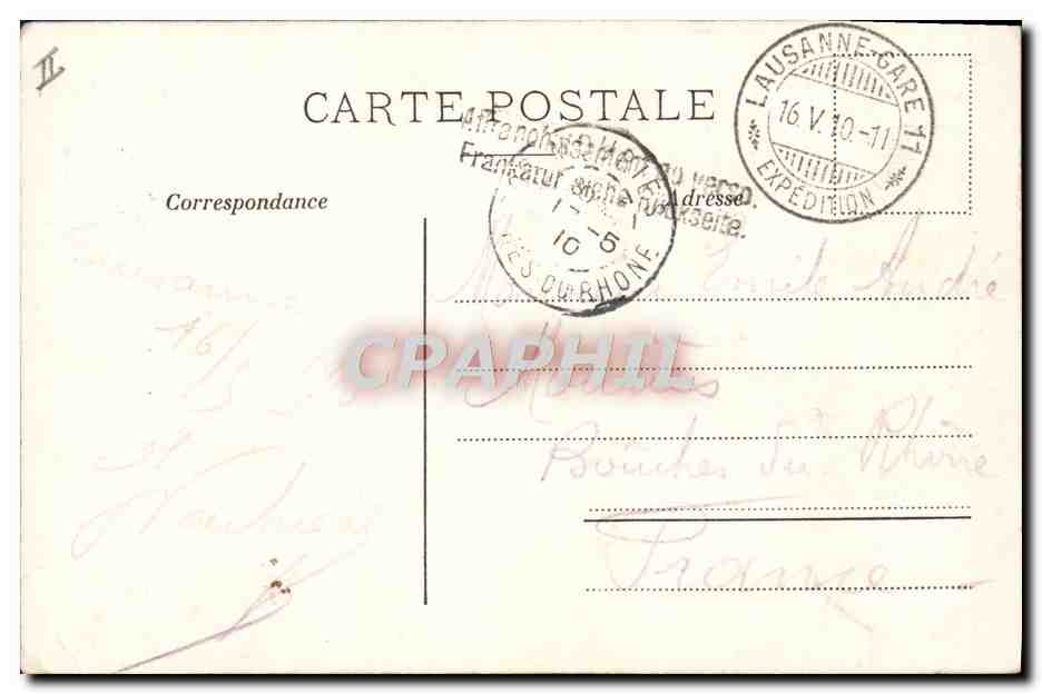 CPA Bateau Voilier Barque sur le Leman Suisse — Back