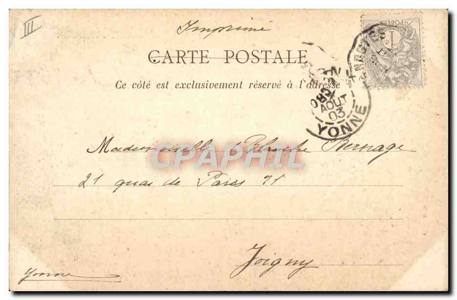 Saint-Nazaire — Régates (5 juillet 1903) — Départ des bateaux de pêche — éditeur Nantes, n° L-I 323 — Verso