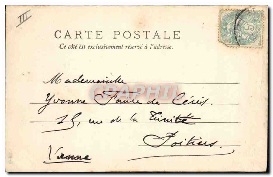 De TOURS à VÉRETZ — Une Embarcation du Cher — Éditeur : L. D. (n°16) — Verso