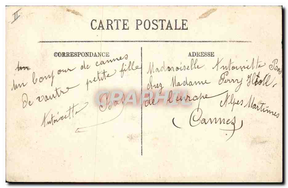 CPA Bateau Voilier Cannes Yachts sortant du port  — Back