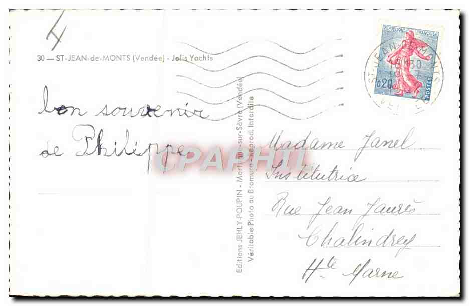 CPM Bateau Voilier St Jean de Monts Jolis yachts — Back