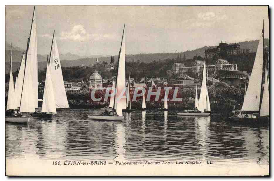 ÉVIAN-les-BAINS — Panorama — Vue du Lac — Les Régates LL