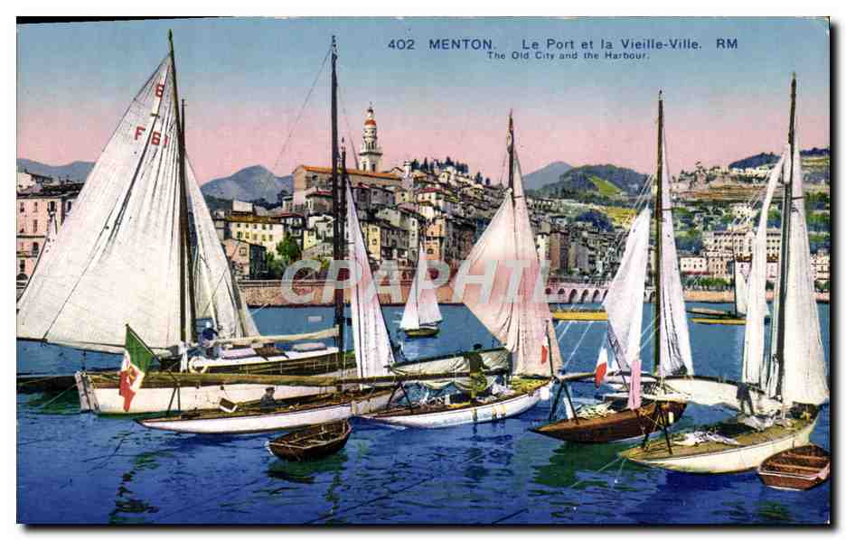 Menton — Le Port et la Vieille-Ville — RM, n° 402