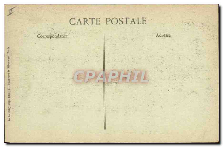 CPA Militaria Revue du 14 juillet 1917 Le drapeau des Chasseurs  — Verso