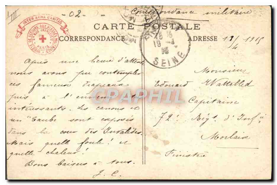 CPA Militaria 5eme drapeau allemand du 72eme d'infanterie 2eme bataillon Landwehr — Rückseite