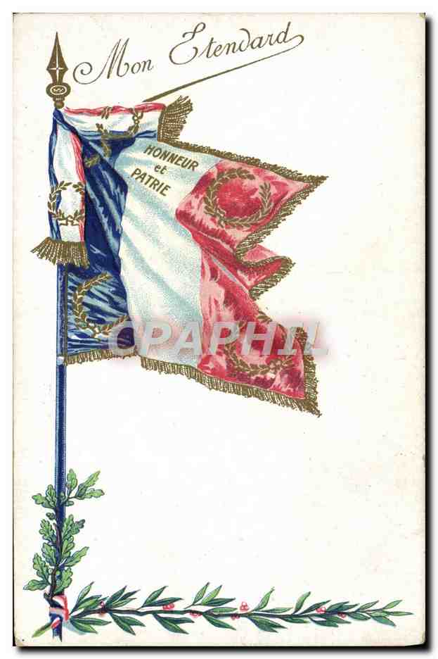 CPA Militaria Drapeau
