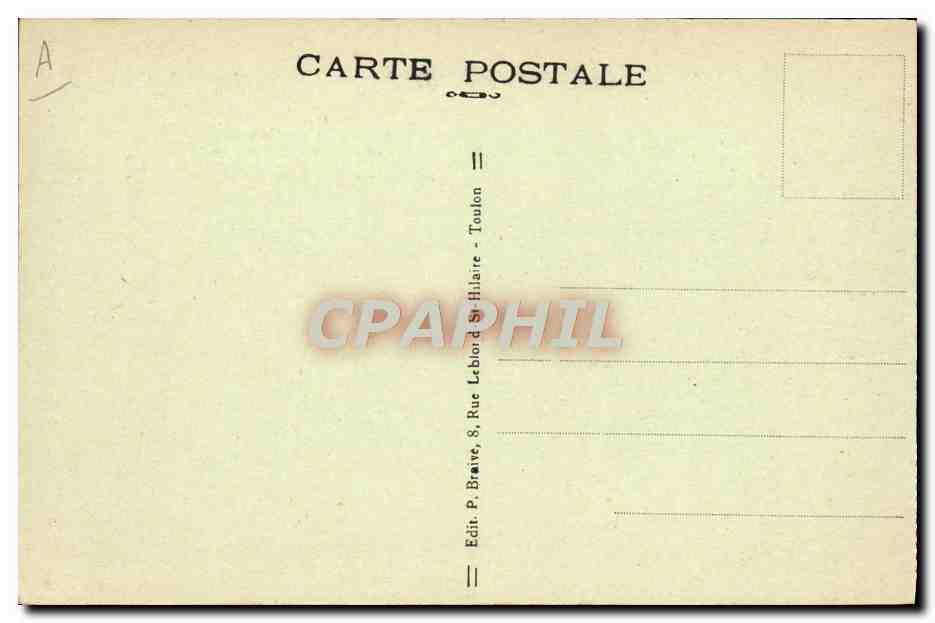 Marine de Guerre - "Pierre Marrast", Sous-marin de 1ère classe — Éditeur P. Brâve, Toulon — Verso