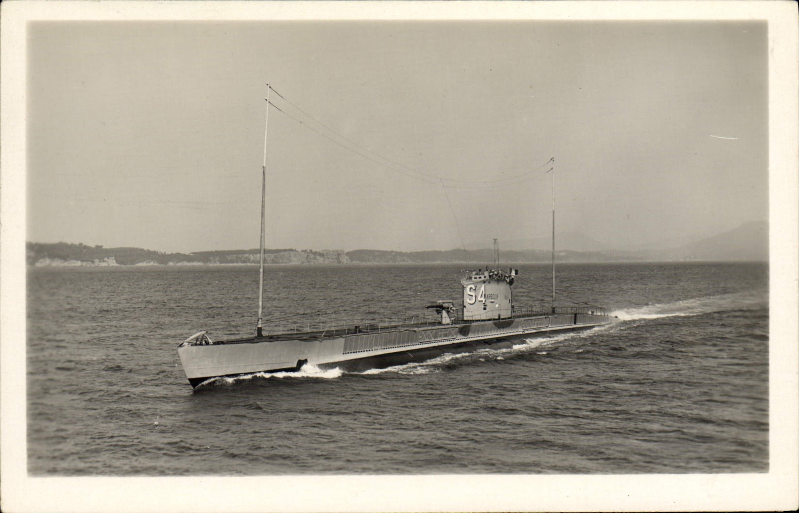 Sous-marin S4 — en mer — éditeur CPAPHIL, n°9