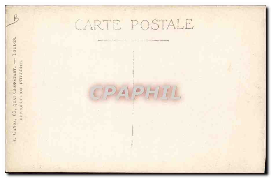 Sous-marin S72 — Toulon — A. Ganda, 65, Quai Cronstadt — Verso
