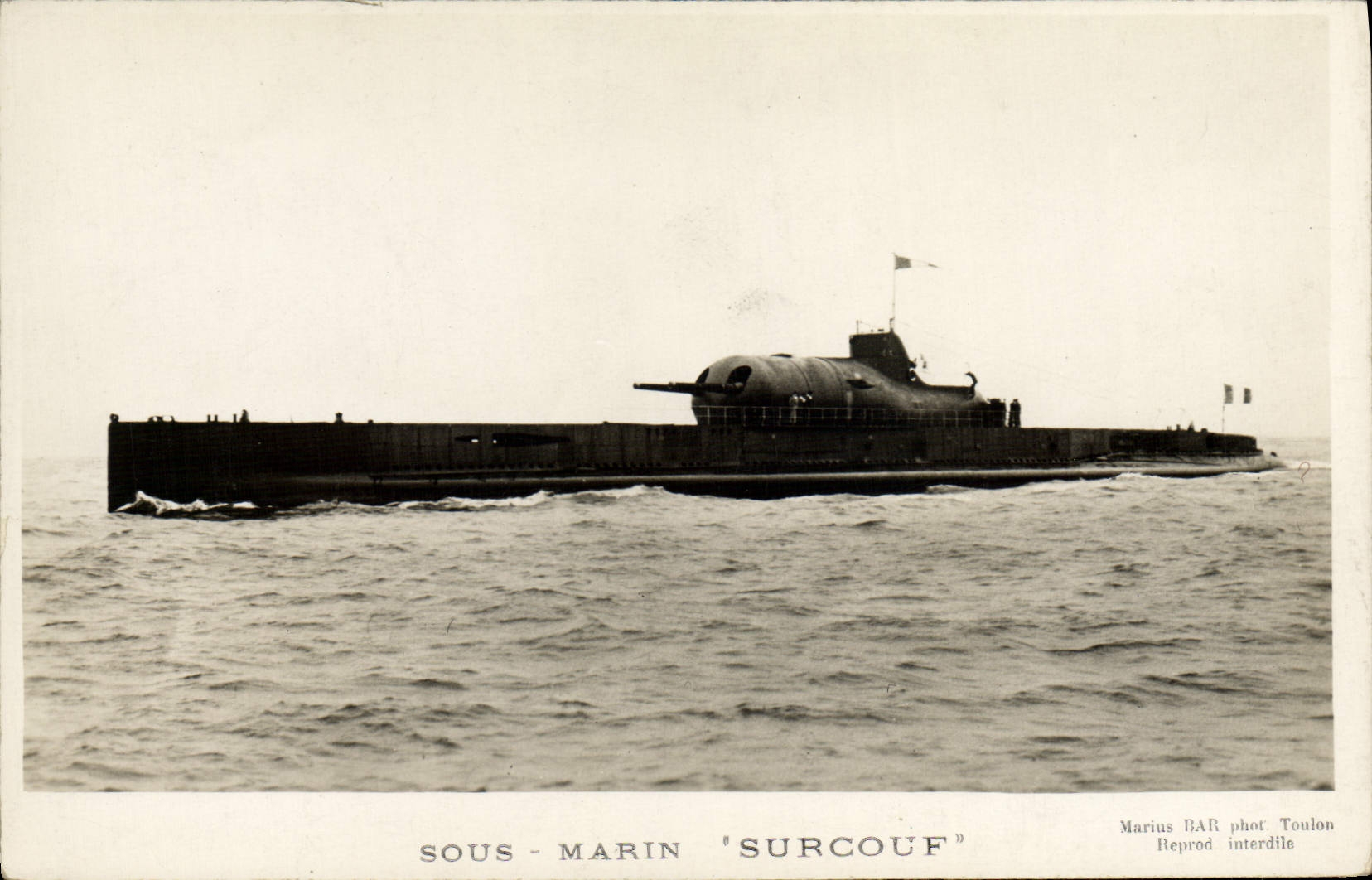 Sous-marin 'Surcouf' — Toulon — Marius BAR phot.