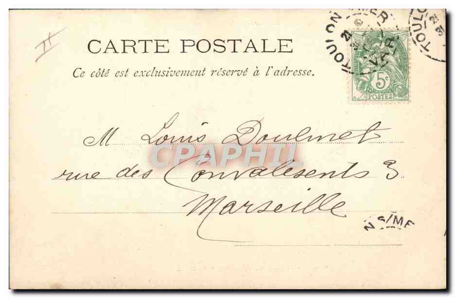 Le Gymnote, torpilleur sous-marin — Marine militaire française — Marius Bar, Photo. Toulon, n°88 — Verso