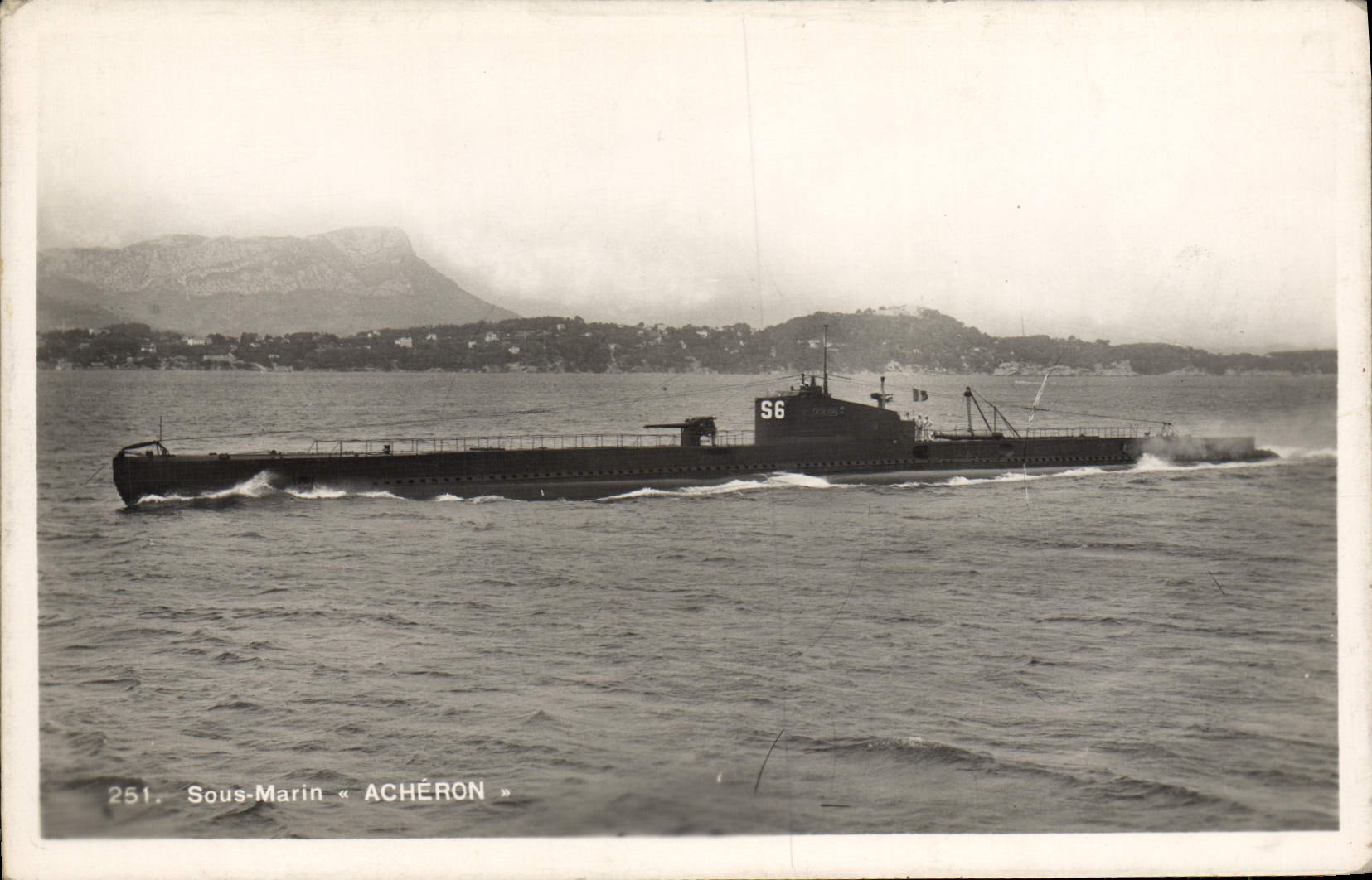 CPA Bateau de guerre Sous-marin Acheron