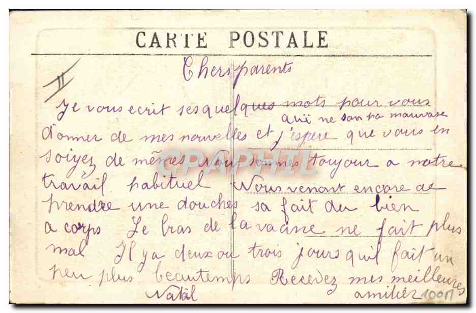 Toulon — Alose, sous-marin — F. F. — Verso