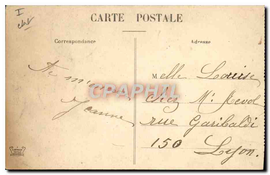 CPA Chambery Le Theatre et la rue d'Italie — Verso