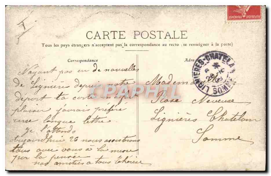 CPA Le Theatre Denain — Verso