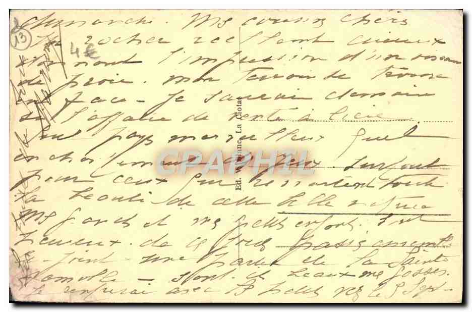 CPA La Ciotat Le Bec De I'Aigle — Rückseite