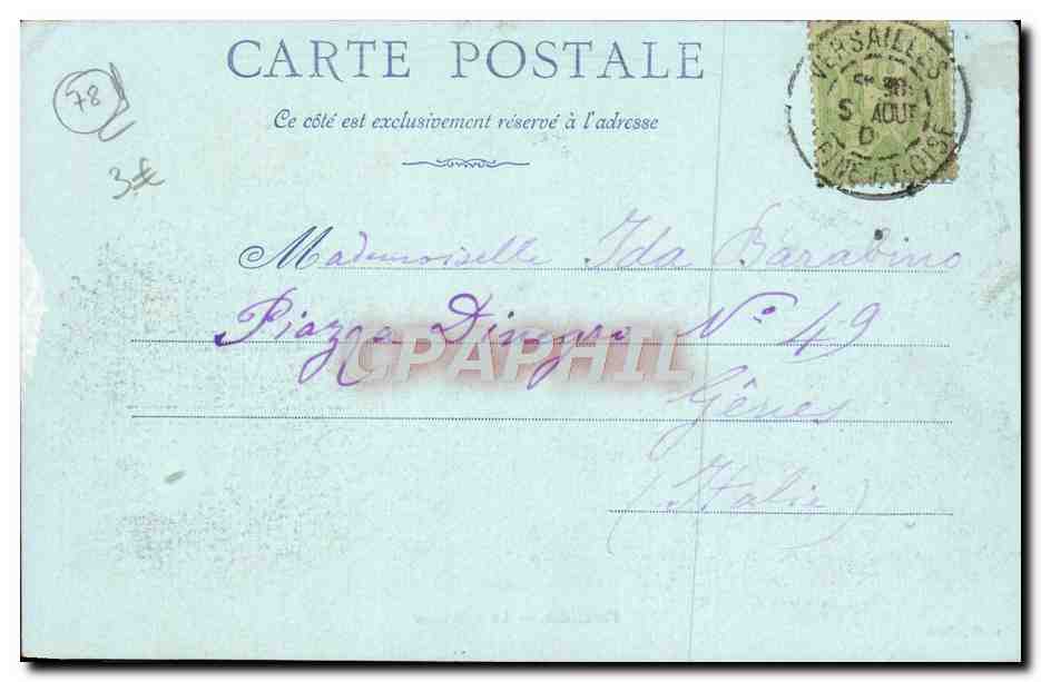 CPA Versialles Le Chateau — Verso