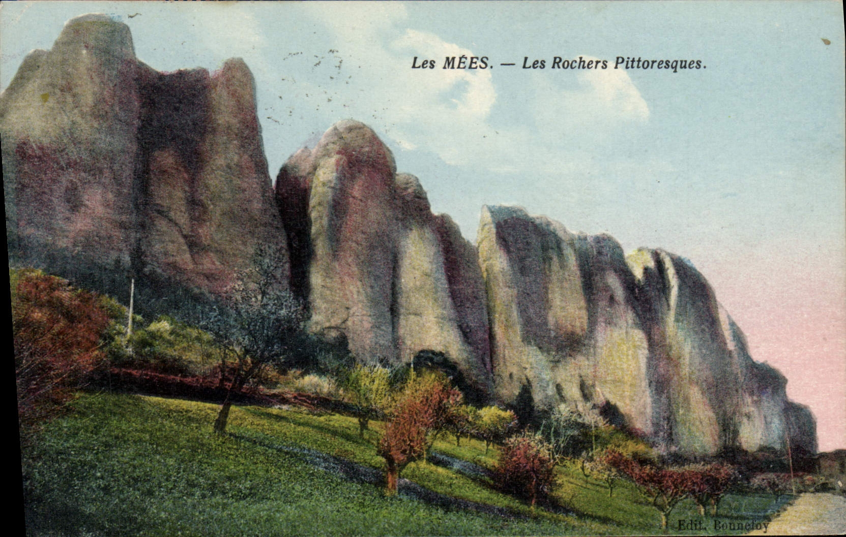 CPA Les Mees Les rochers pittoresques