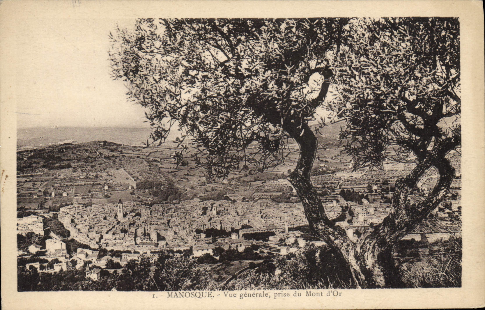 CPA Manosque Vue Generale Prise du Mont d'or