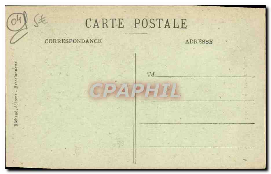 CPA Le Lac Lauzet Au fond Les petites Seolanes — Verso