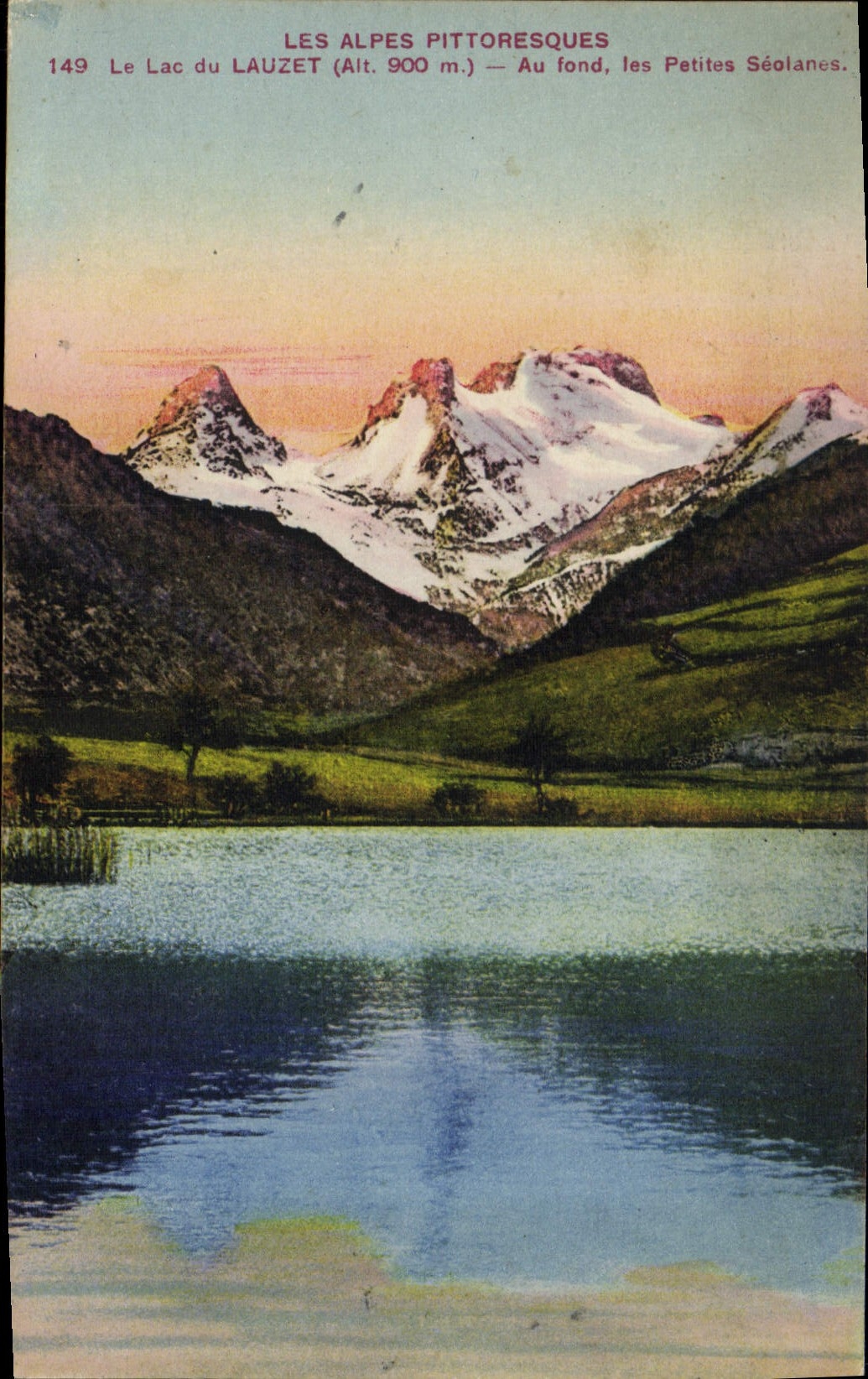 CPA Le Lac Lauzet Au fond les petites Seolanes