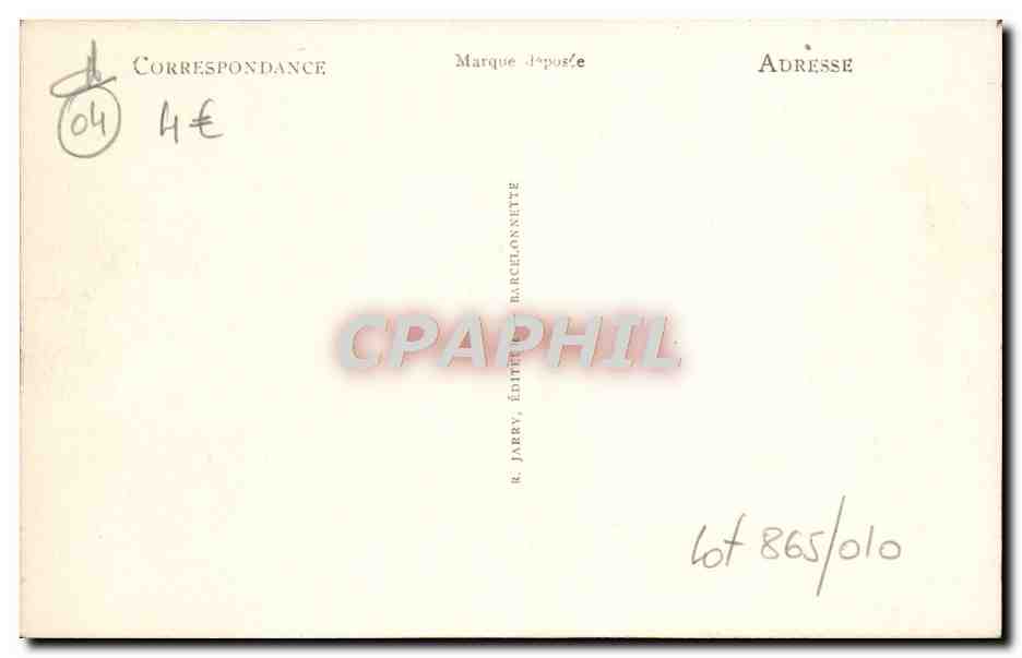 CPA Le Lac du Lauzanier Environs de Larche  — Verso