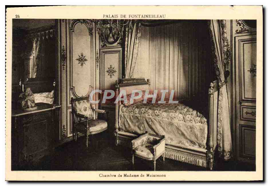 Paleis van Fontainebleau — Kamer van Madame de Maintenon — E. Papeghin, Parijs