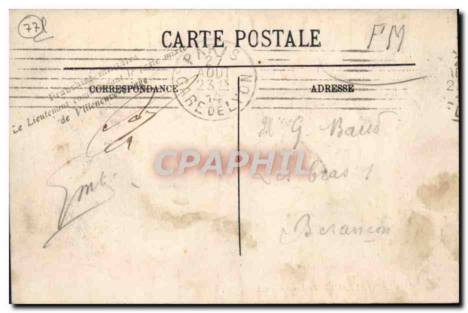 Fontainebleau — Het Paardenspoor — N.G. n°365 — Achterkant