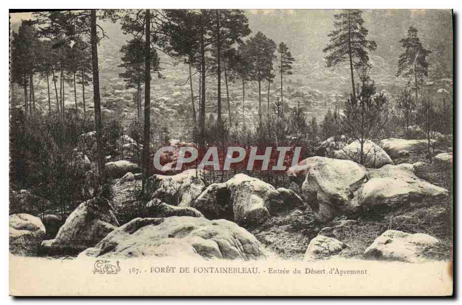 Wald von Fontainebleau — Eingang zum Désert d'Apremont — n° 387